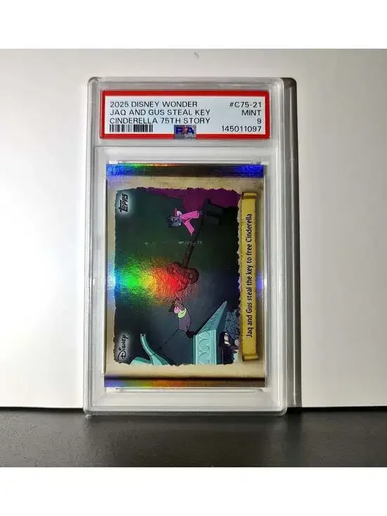 Jaq and Gus steal the key to free Cinderella 2025 Topps Disney #C75-21 PSA 9