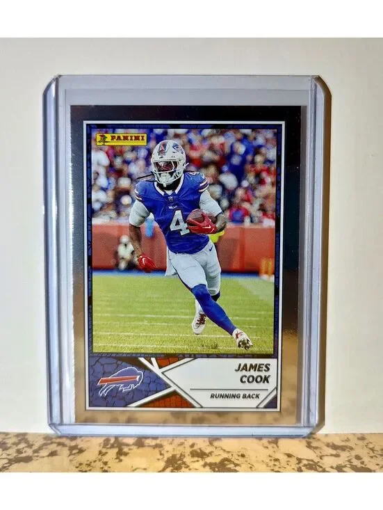 James Cook 2024 Panini NFL #41 Silver Foil Sticker Card Buffalo Bills