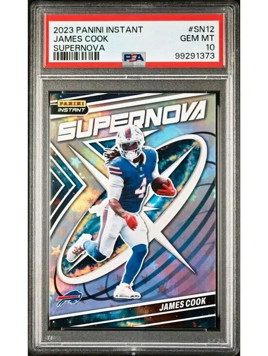 James Cook 2023 Panini Supernova NFL #SN-12 Football Card PSA 10 Gem Mint