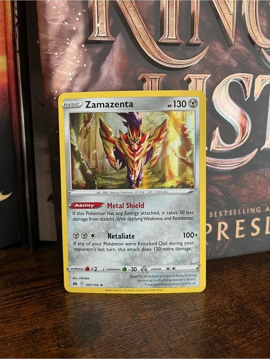 Zamazenta Pokemon Holo Crown Zenith Card 097/159