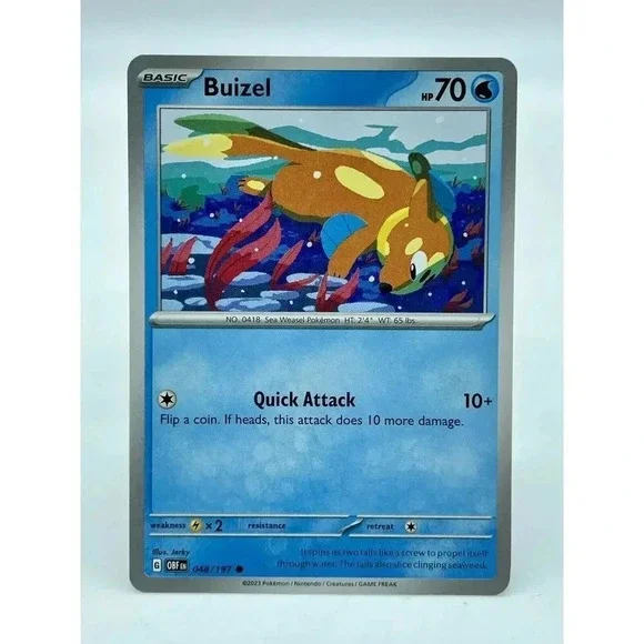 Buizel 048/197 Common S&V: Obsidian Flames Non-Holo Pokémon‎ TCG Mint Unplayed