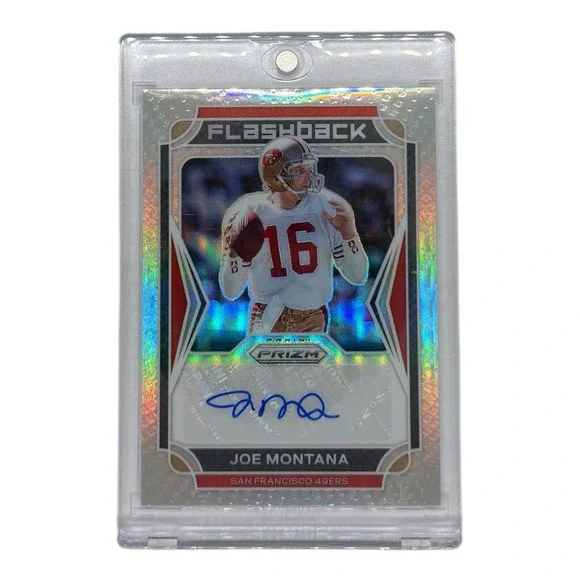 2021‎ Panini Prizm Joe Montana Flashback Silver Auto FA-JM HOF 49ers 96/99