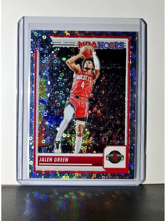 Jalen Green 2023-24 Panini Premium Stock NBA Hoops #5 Disco Prizm Card Rockets