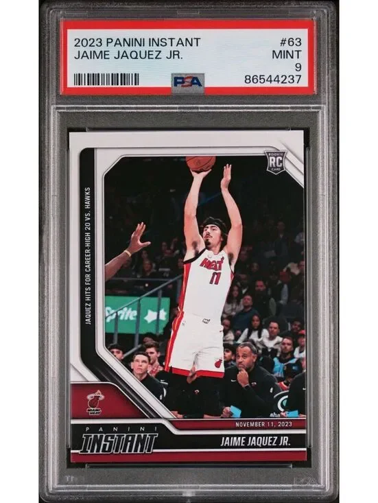 Jaime Jaquez Jr. 2023-24 Panini #63 NBA Rookie Card Heat 1 of 183 PSA 9 Mint
