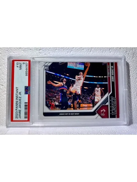 Jaime Jaquez Jr. 2023-24 Panini #10 NBA Rookie Basketball Card Heat PSA 9 Mint