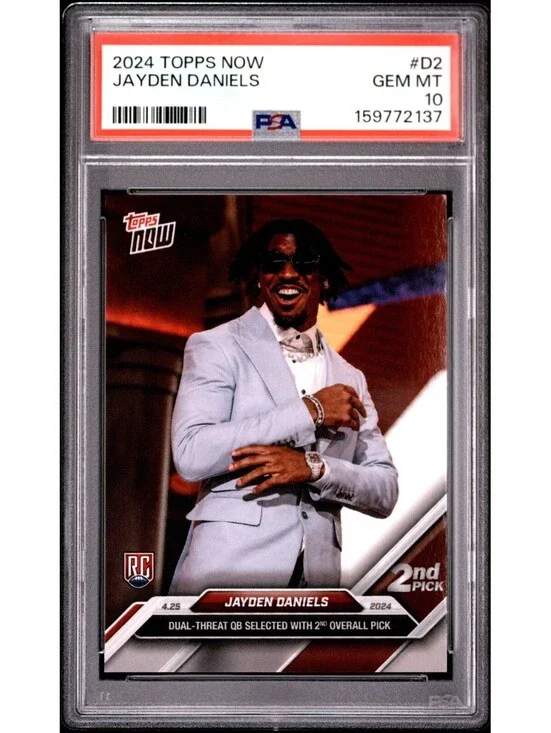 2024 Topps Now #D-2  Jayden Daniels Rookie Card (RC) PSA 10 Gem Mint