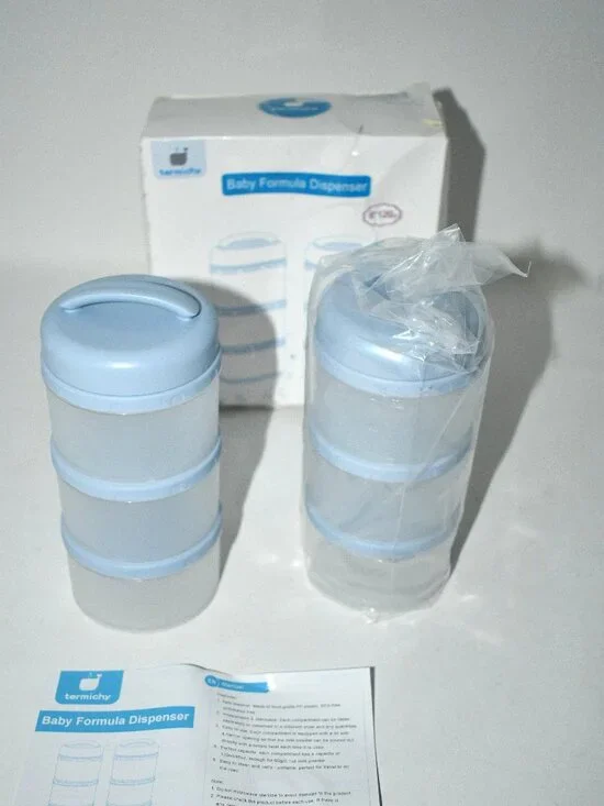 Termichy Stackable Formula Dispenser, 2 Pack, Warm Grey, BPA Free, NWT