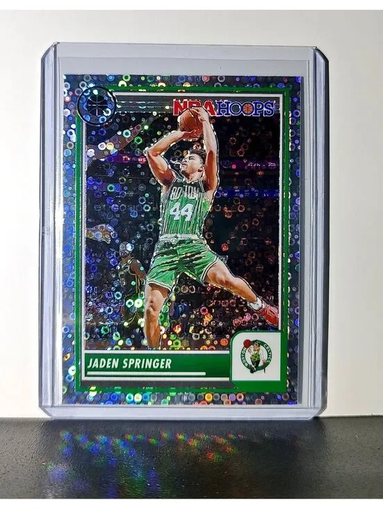 Jaden Springer 2023-24 Panini Premium NBA Hoops #261 Disco Prizm Card Celtics