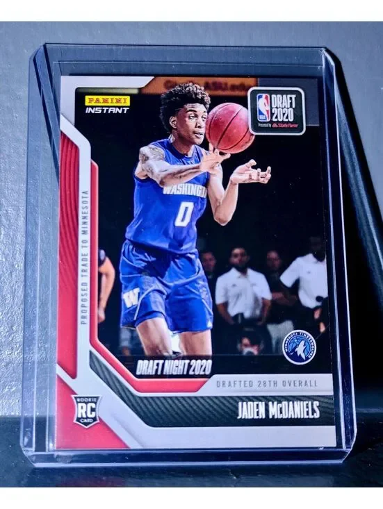 Jaden McDaniels 2020-21 Panini Draft Night #10 Basketball Rookie Card 1 of 309