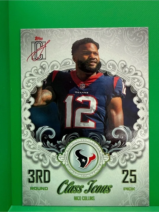 Topps Houston Texans Blue Red Nico Collins Trading Card