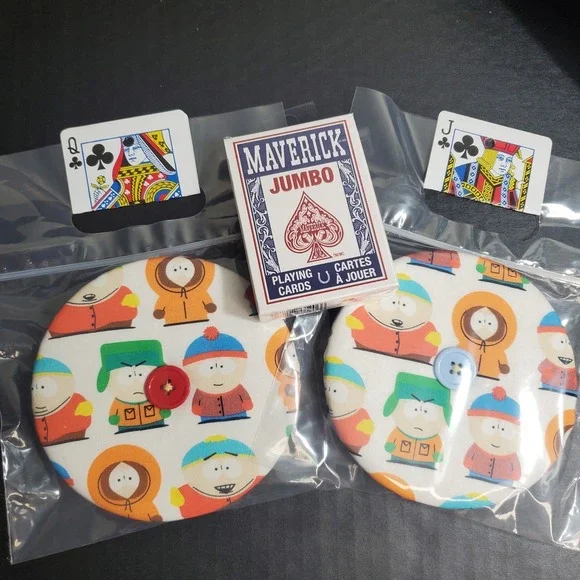 Fabric Playing‎ Card Holder Helping Hands Lot Of 2 + Cards, Southpark South Park