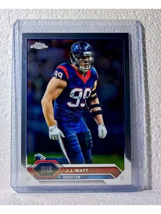 J.J. Watt 2023 Topps Chrome NFL #47 Composite Football Card Houston Texans