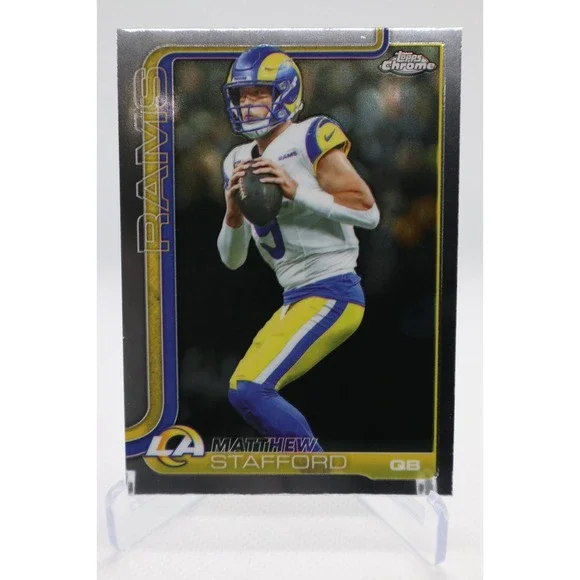 2025 Topps Chrome Football Base #169 Matthew Stafford Los Angeles Rams Buyback