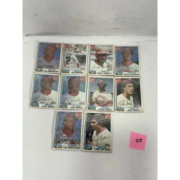 1982 TOPPS COKE‎ COCA-COLA Lot Of 10 Cards CINCINNATI REDS Players Lot #5