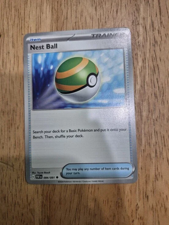 QTY 3 Pokémon Nest Ball Trainer Item Card