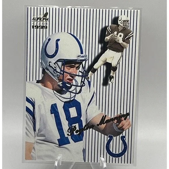 Peyton Manning 1999 Pacific Aurora 63 NFL Indianapolis Colts Football Card