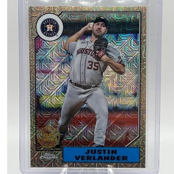 Justin Verlander Silver Pack Mojo Refractor 2022 Topps Chrome Houston Astros