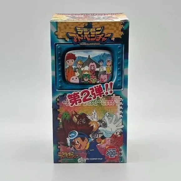 Vintage 1999 Japanese Digimon Adventure Trading Cards Booster Box 15 Packs RARE!