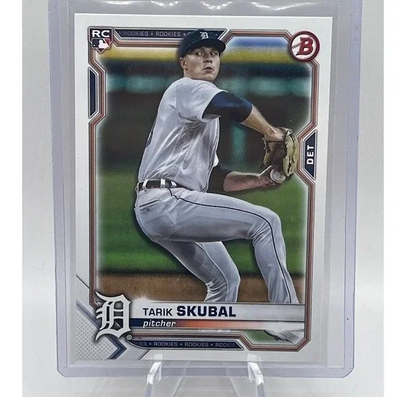 Tarik Skubal Rookie 2021 Bowman 11 MLB Detroit Tigers Baseball Card