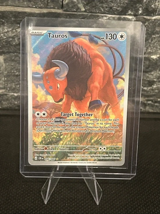 Pokemon Tauros 096/086 Illustration Rare Holo from Chaos Rising Set M/NM