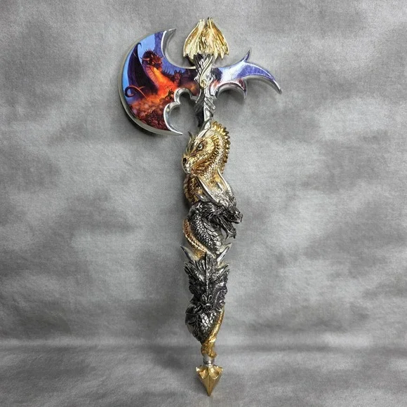 Myths & Magic 'Perilous Quest' Dragon Axe 2007 1st Issue w/Cert of Authenticity