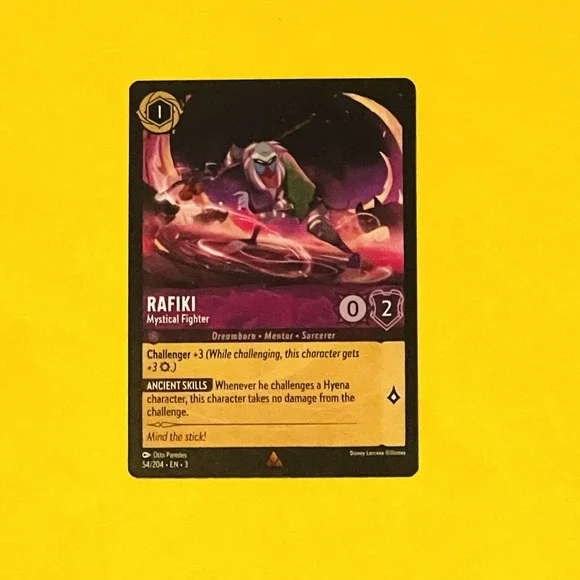 Disney Lorcana: Into The Inklands - Rafiki - Mystical Fighter - 54/204 - Rare‎
