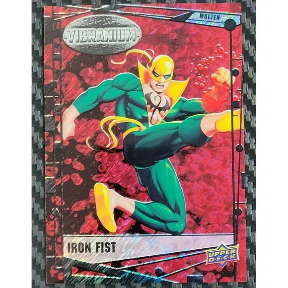 2015 MARVEL‎ VIBRANIUM - IRON FIST #D 22/299 MOLTEN RARE RAW FRAME VARIANT