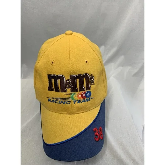 Elliot Sadler Yellow M&M's ‎ #38 Vintage Racing Hat NASCAR Chase Authentic  90s