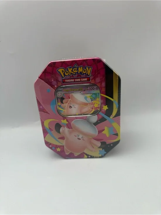 Pokemon Pink Clefable Tin Trading Card Case