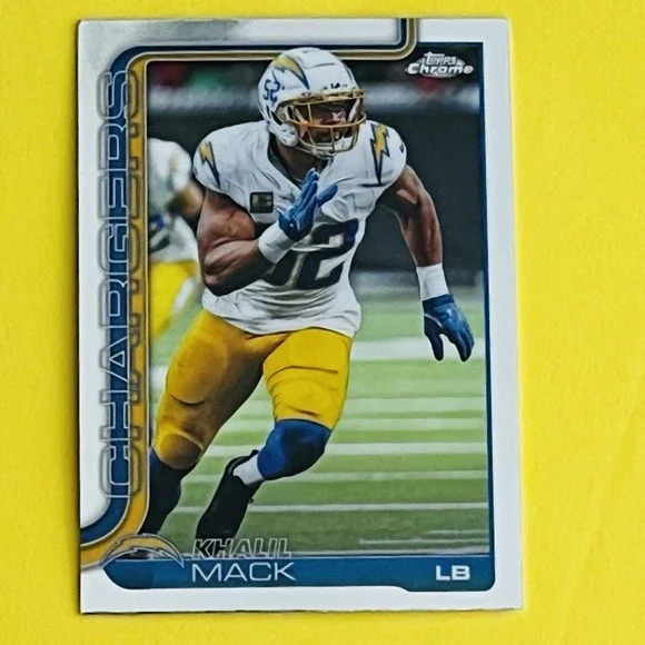 2025 Topps Chrome FNL Football‎ Khalil Mack #160 Los Angeles Chargers Base Card