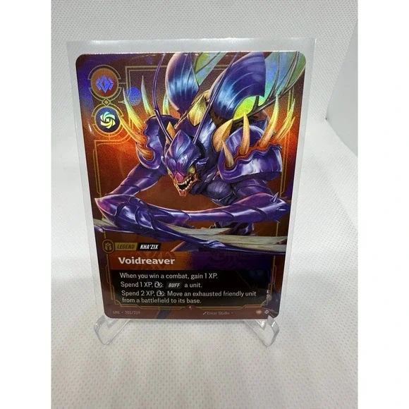 Riftbound Unleashed Kha'Zix - Voidreaver 201/219 Rare Foil NM UNL