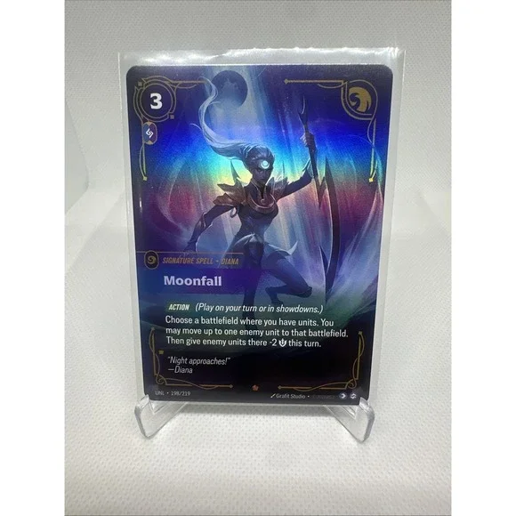Riftbound Unleashed Diana - Moonfall 198/219 Epic Foil NM UNL