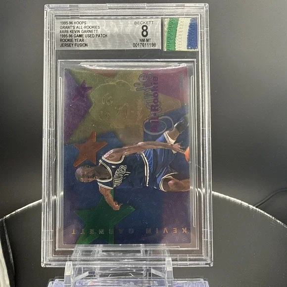 PSA 8 NM MINT 1995 HOOPS KEVIN GARNETT #AR6 GRANT'S ALL-ROOKIE RC HOF‎