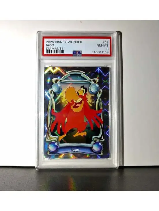 Iago 2025 Topps Disney Wonder #53 Winter Variant Card Aladdin PSA 8