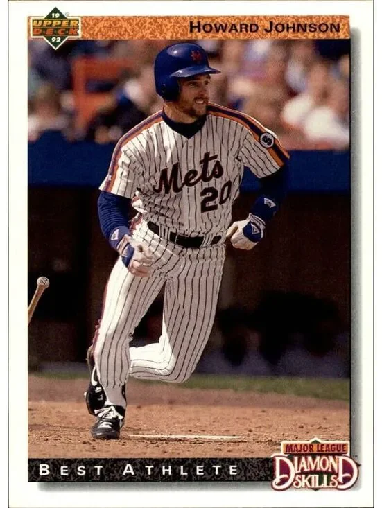 Howard Johnson 1992 Upper Deck MLB #720 Diamond Skills Baseball Card Mets