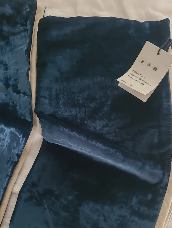 West Elm Velvet Pillow Covers- Set Of 2 - Regal Blue NWT