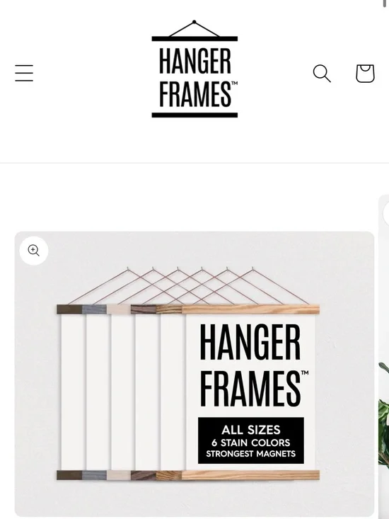 Magnetic Hanging Frames (Greywash) - set of 3