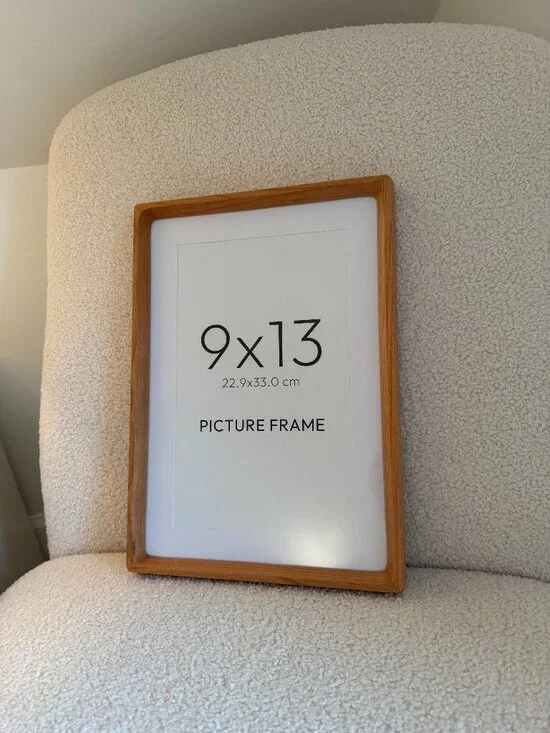 Cherry Wood Picture Frame with Tempered Glass & Rounded Corners