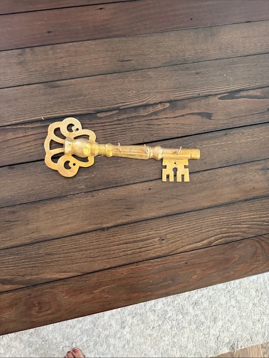 Rustic Vintage Brass Key Holder Antique Look Entryway Key Organizer