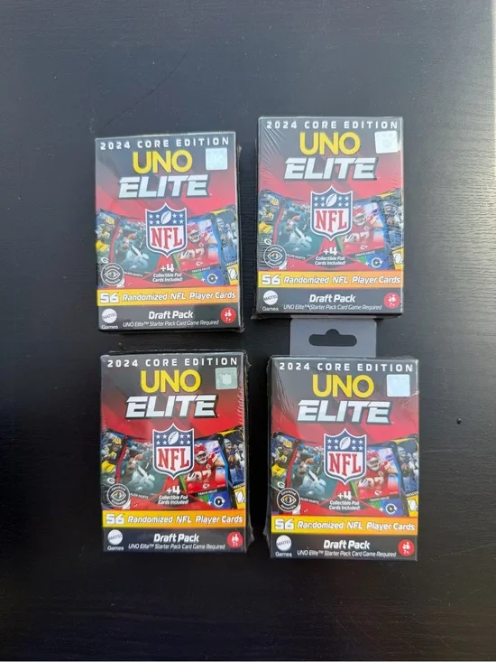 Uno Elite 2024 Core Edition Draft Pack Bundle of 4
