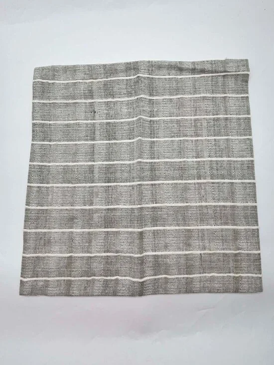 West Elm Corded Window Pane Pillow Cover, 20x20, Dark Olive NWOT