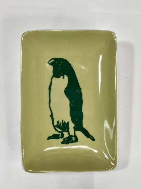 Jason Polan + West Elm Canape Plate Dapper Penguin Rectangular Trinket Dish