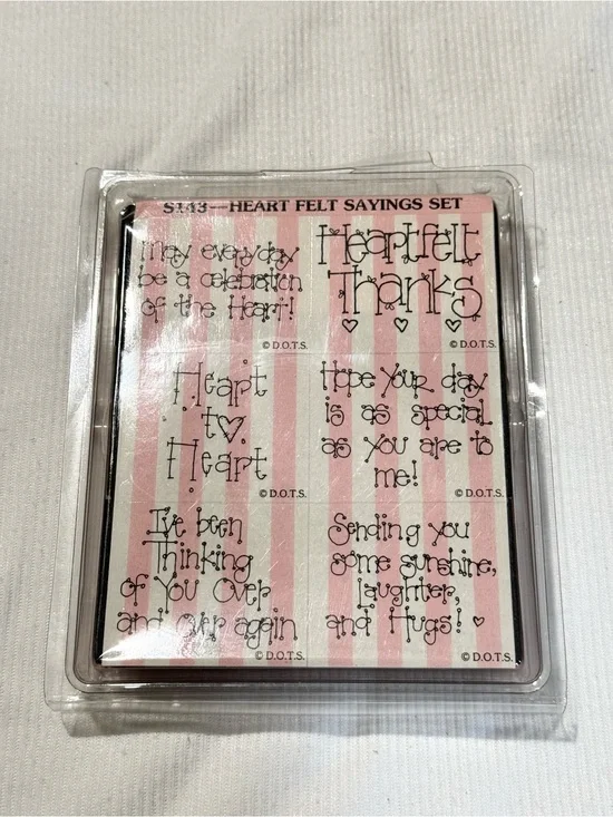D.O.T.S “Heartfelt Sayings” New Stamp Set Of 6