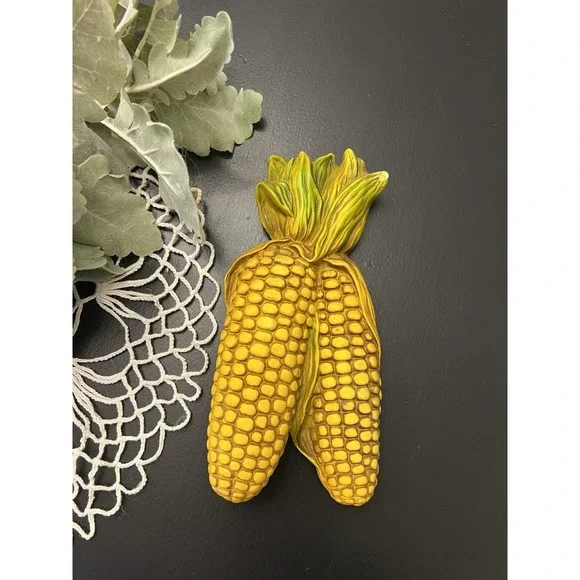 Ardco Dallas Vintage Ceramic Cobs of Corn 1950s Wall Art 3D Japan As Is