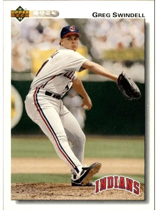 Greg Swindell 1992 Upper Deck MLB #336 Baseball Card Cleveland Indians