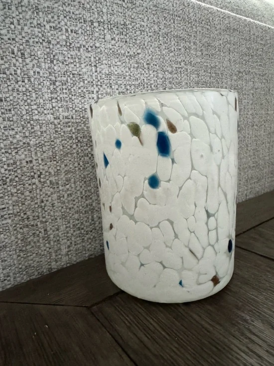 West elm Mexican glass votive candle holder