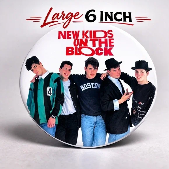 New Kids On The Block NKOTB 6″ Pin / Display Plaque / Decor 1989 Fan Memorabilia