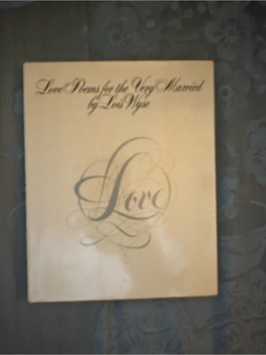 Love Script Wall Art - Cream Decorative Print Vintage book