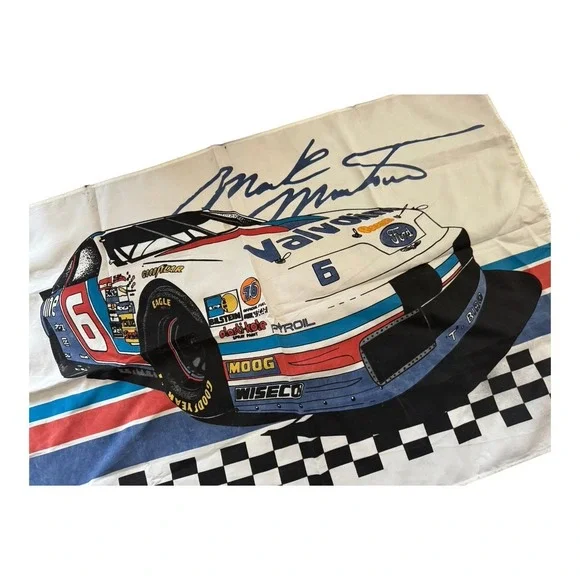 Vintage 1994 Mark Martin Valvoline #6 Racing Flag Banner NASCAR Winston Cup READ