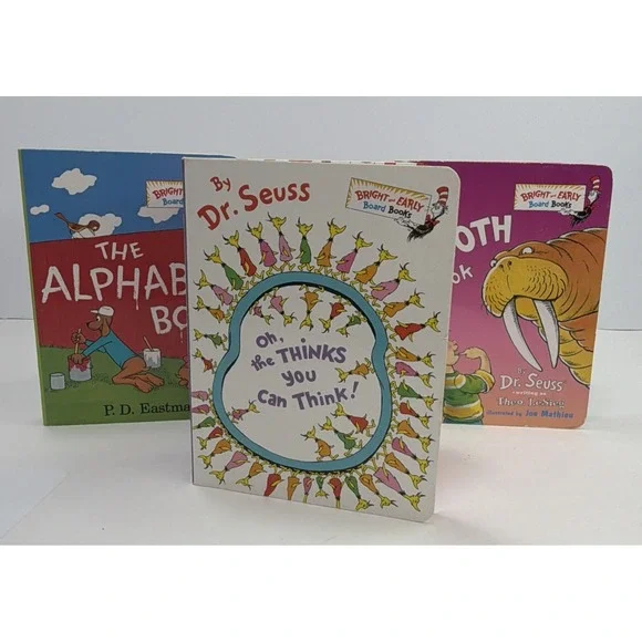 Dr. Suess's Card Books Lot Of 3 - The Alphabet Book, Oh The Thinks You Can Think